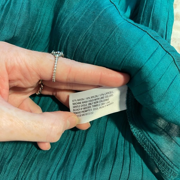 A New Day Teal/Green Button-Down Shirt - Picture 4 of 7